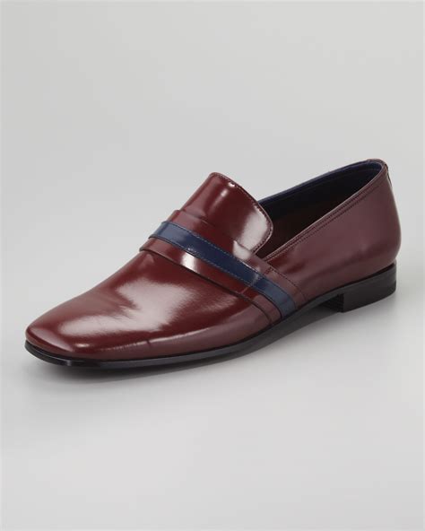 red prada loafers|clearance Prada loafers.